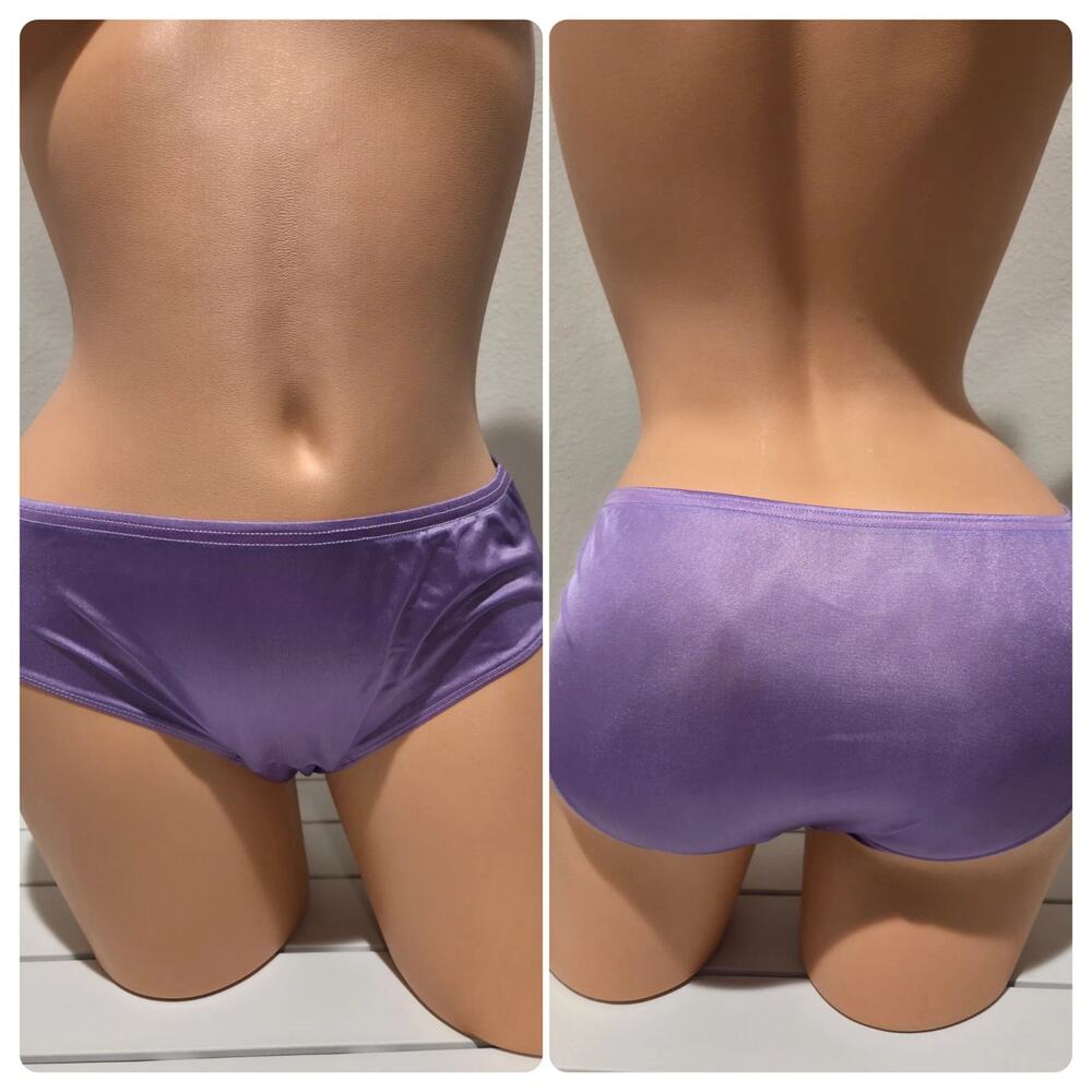 Shadowline 11032 Bikini Panty Shiny Nylon Full Cut Silky Robust Purple